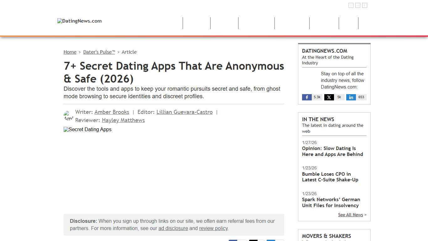7+ Secret Dating Apps That Are Anonymous & Safe (2026)